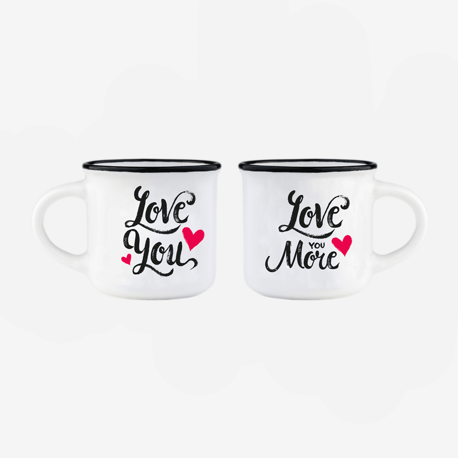 Κούπες espresso - Love You & Love You More