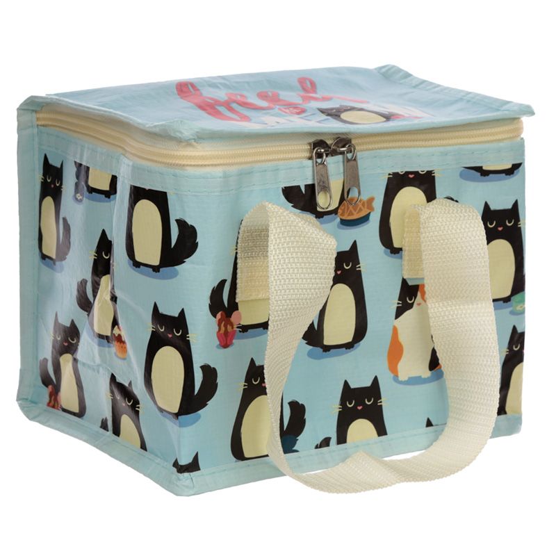 Τσαντάκι Φαγητού-Woven Cool Bag Lunch Box - Feline Fine Cat