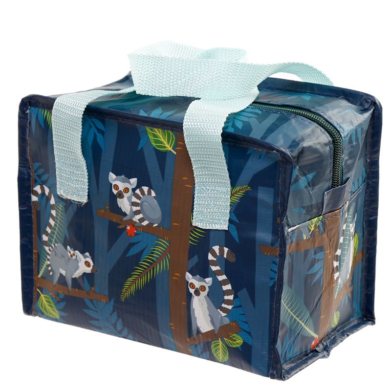 Small Recycled Plastic Reusable Lunch Bag Lemur Spirit of the Night