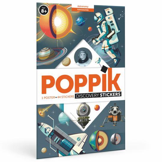 Poppik-Μεγάλο Πόστερ με 49 Αυτοκόλλητα-Αστρονομία