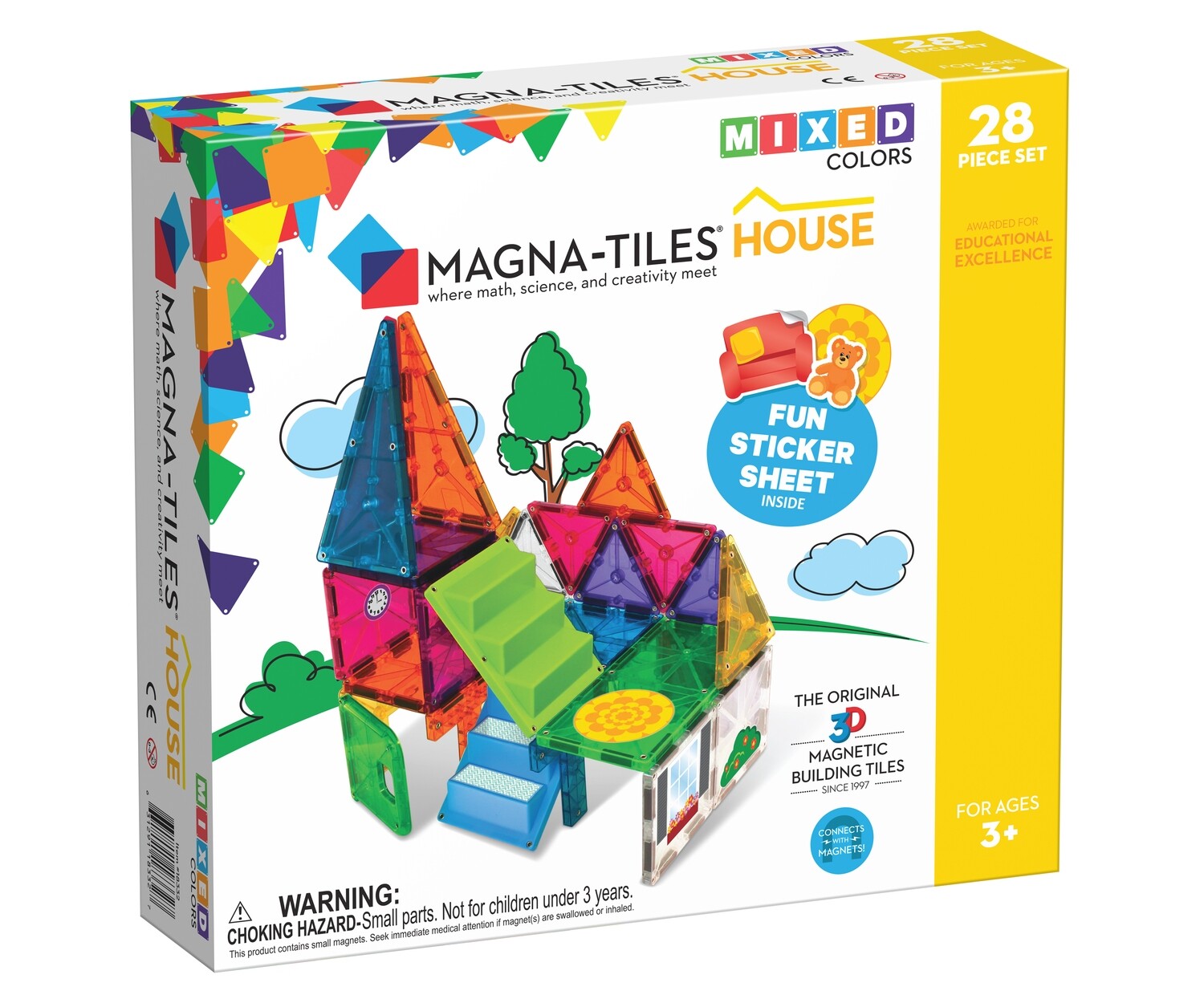 Magna Tiles - Μαγνητική Κατασκευή Σπίτι 28 Τεμ