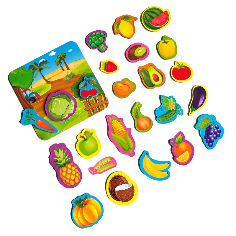 Μαγνήτες με Πίνακα - Φρούτα & Λαχανικά